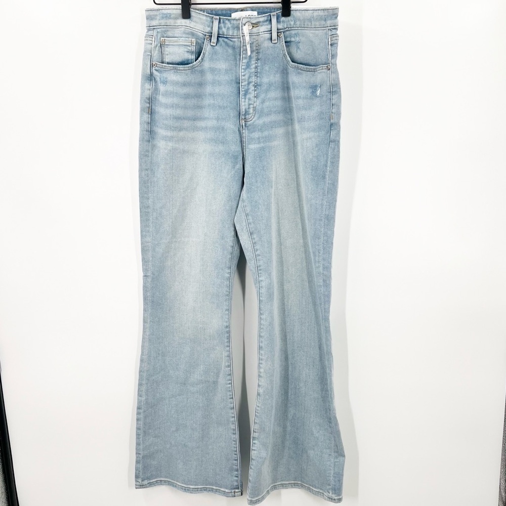 LOFT High Rise Curvy Slim Flare Jeans